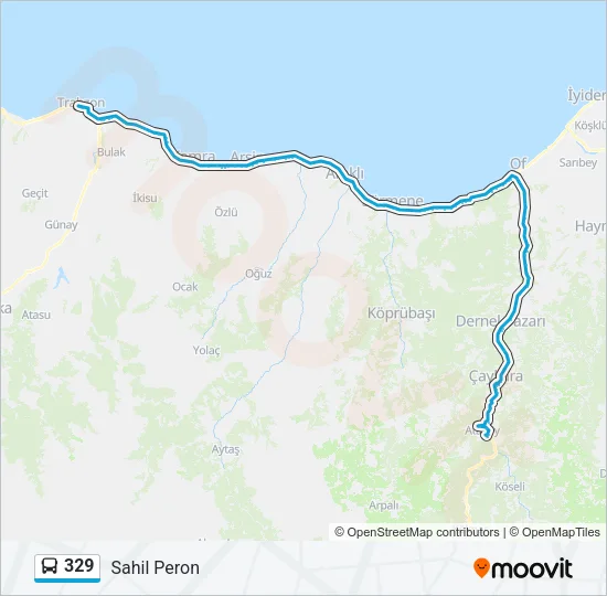 329 Bus Line Map