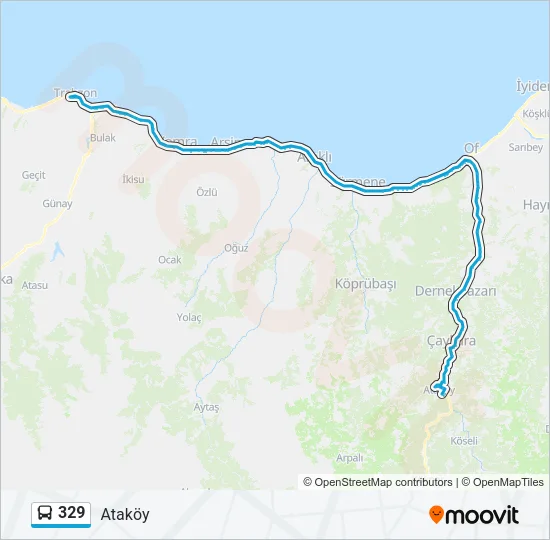 329 Bus Line Map