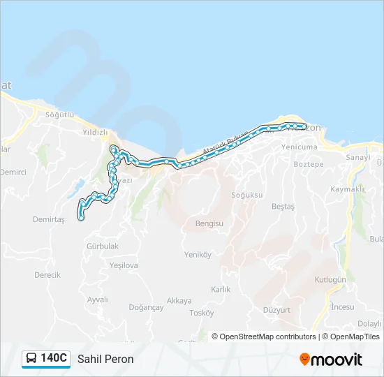 140C Bus Line Map
