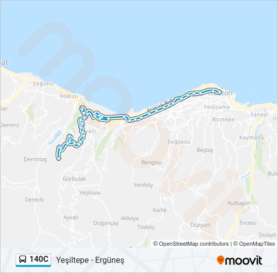 140C Bus Line Map