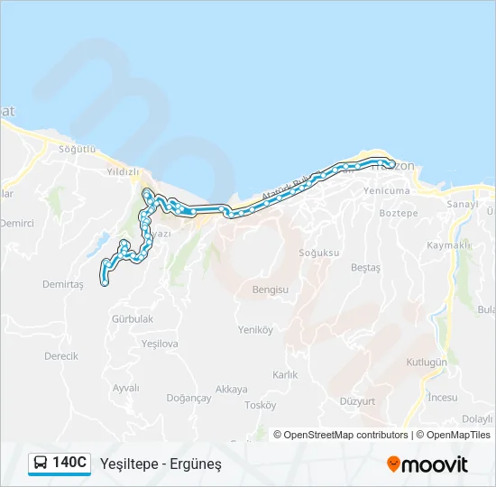 140C Bus Line Map