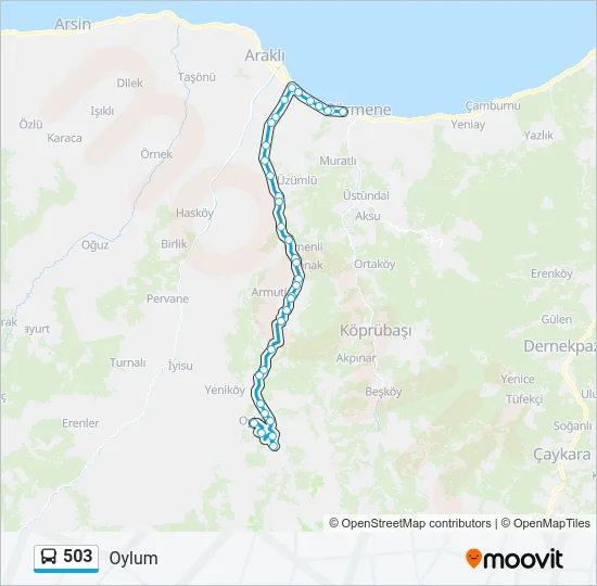 503 Bus Line Map