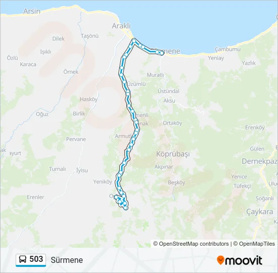 503 Bus Line Map