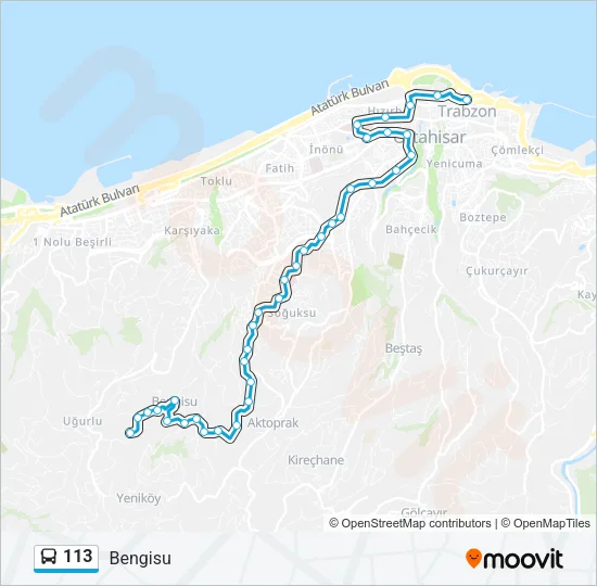 113 Bus Line Map