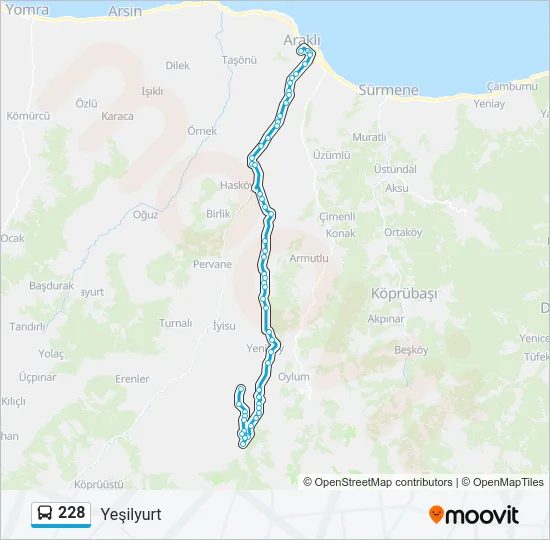 228 Bus Line Map