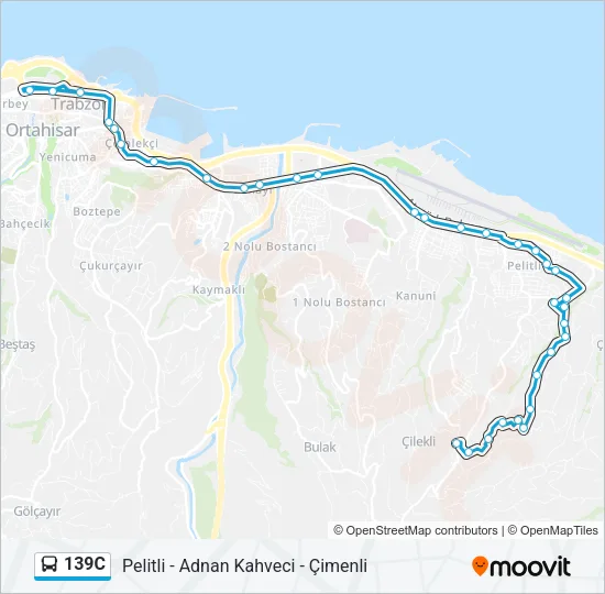 139C Bus Line Map