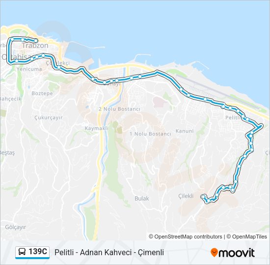 139C Bus Line Map