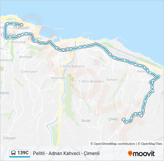 139C Bus Line Map