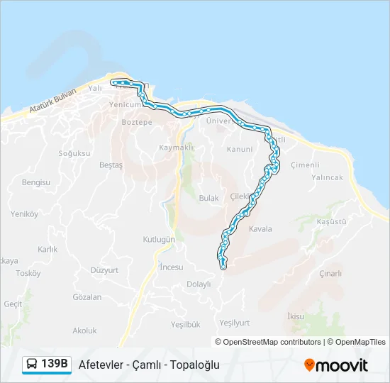 139B Bus Line Map