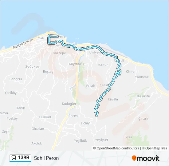 139B Bus Line Map