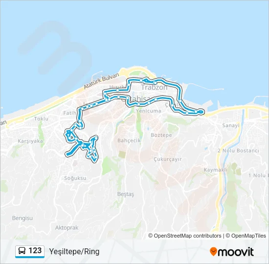 123 Bus Line Map