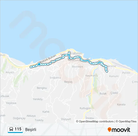 115 Bus Line Map