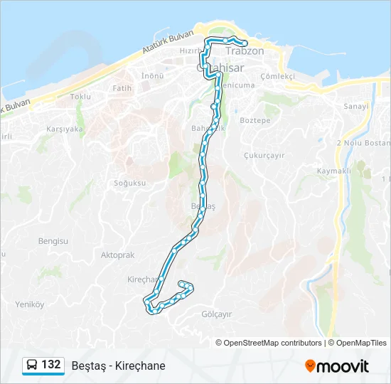 132 Bus Line Map