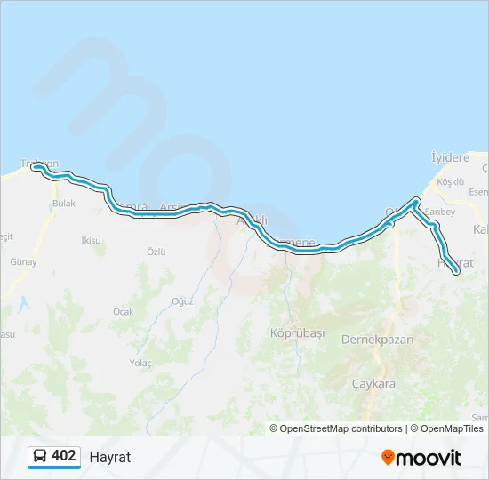 402 Bus Line Map