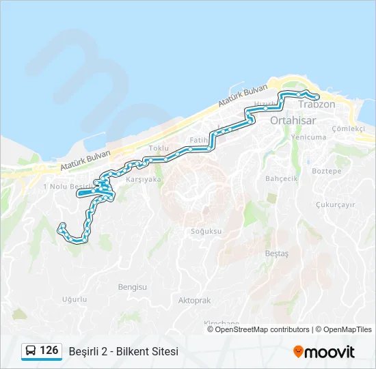 126 Bus Line Map