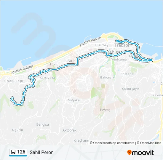 126 Bus Line Map