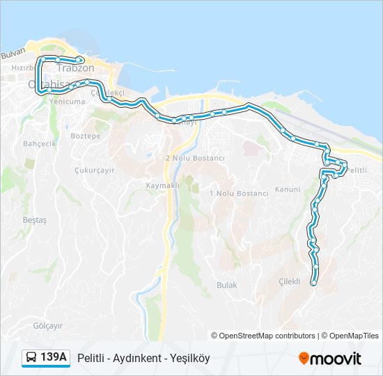 139A bus Line Map