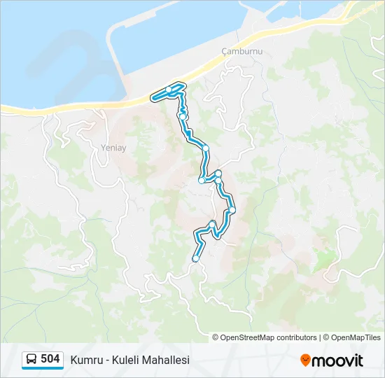 504 Bus Line Map