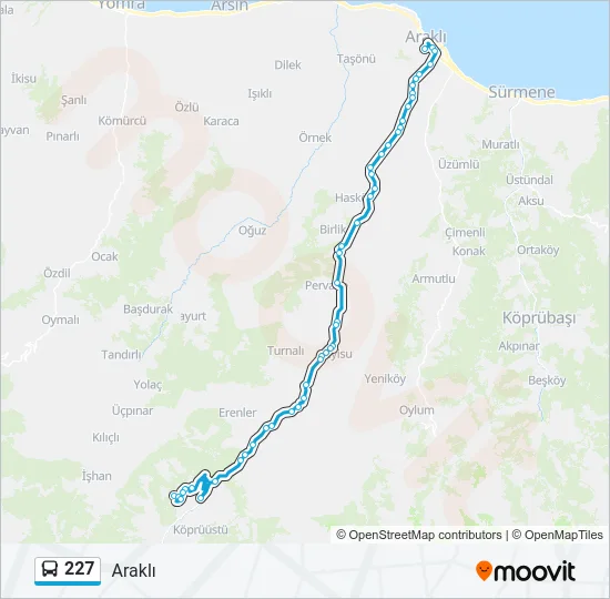 227 Bus Line Map