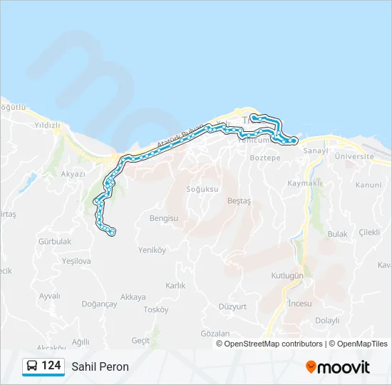 124 Bus Line Map