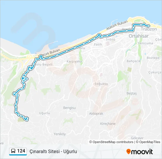 124 Bus Line Map