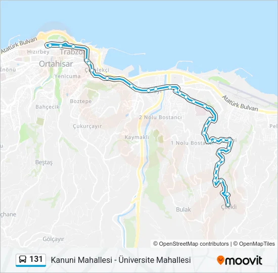 131 Bus Line Map