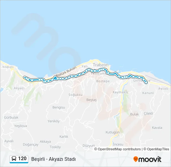 120 Bus Line Map