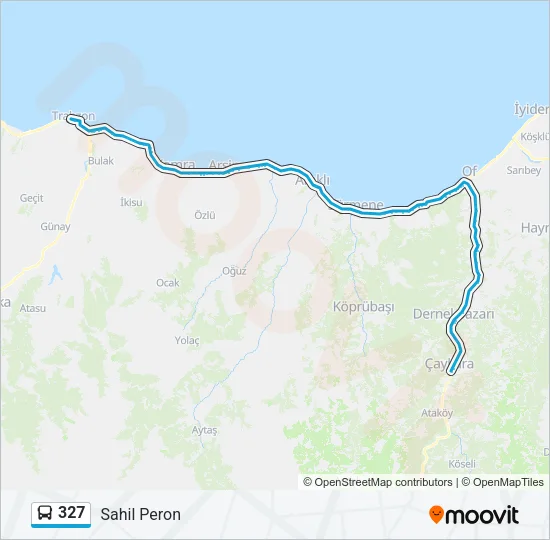 327 Bus Line Map
