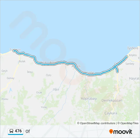 476 Bus Line Map