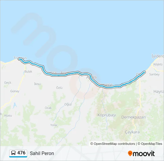 476 Bus Line Map