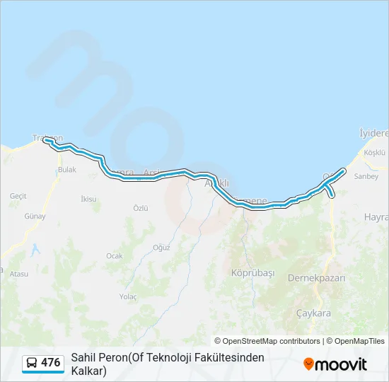 476 Bus Line Map
