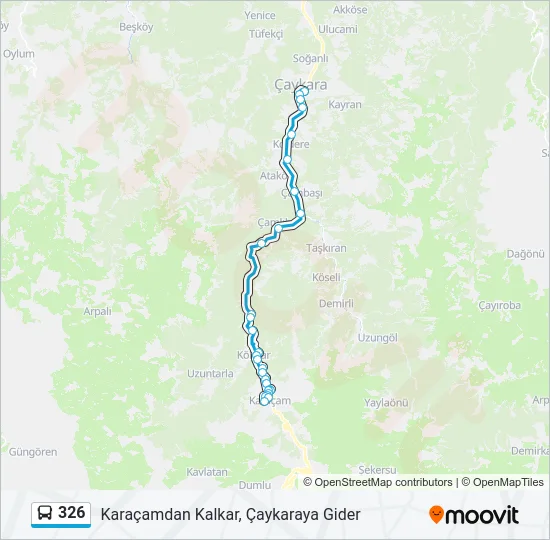 326 Bus Line Map