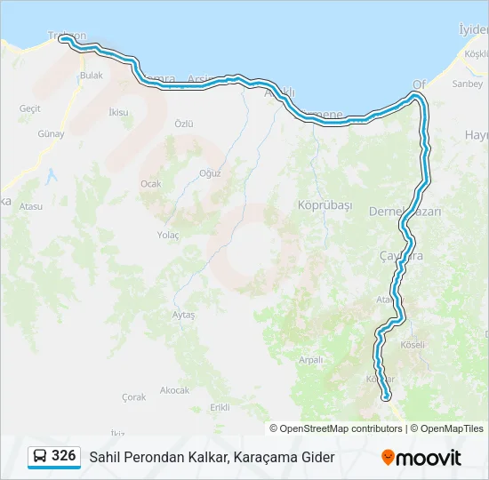 326 Bus Line Map