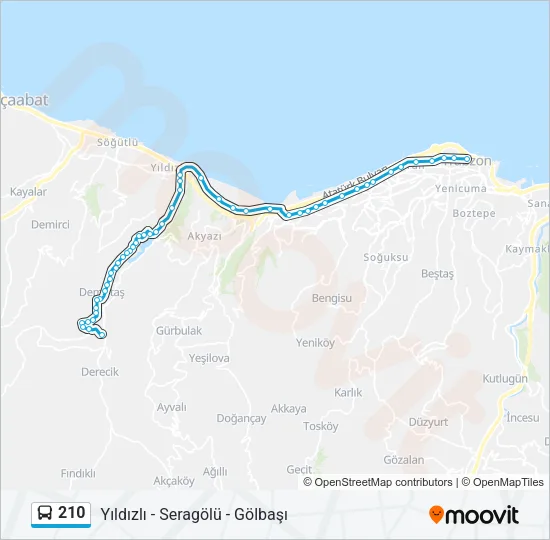 210 Bus Line Map