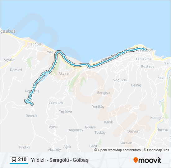 210 bus Line Map