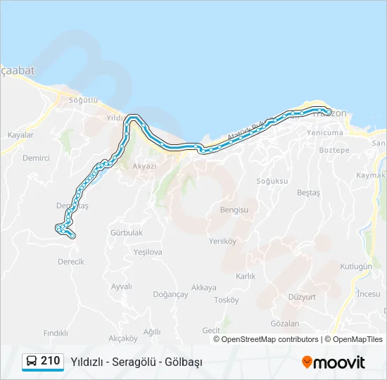 210 Bus Line Map