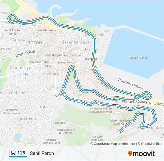 129 Bus Line Map