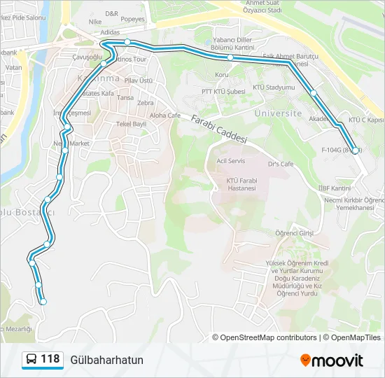 118 Bus Line Map