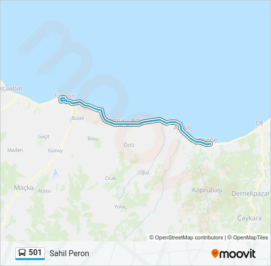 501 Bus Line Map