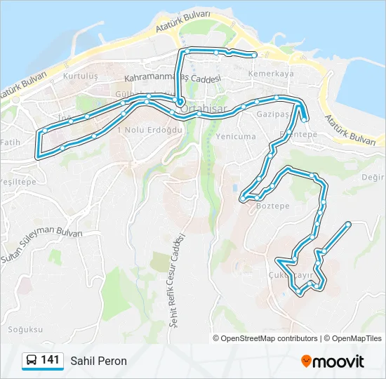 141 Bus Line Map