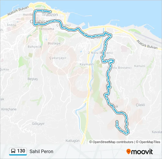 130 Bus Line Map