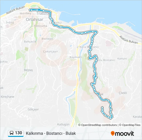 130 Bus Line Map