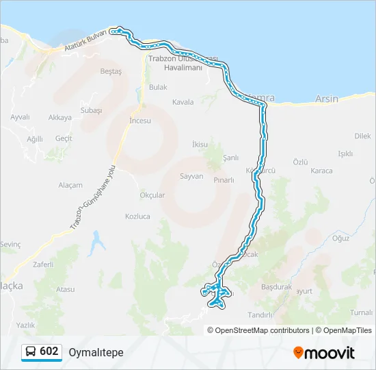 602 Bus Line Map