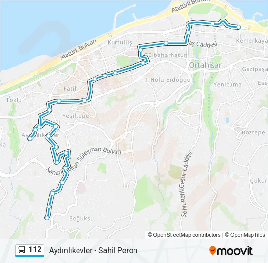112 Bus Line Map