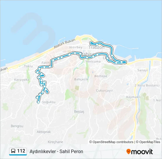 112 Bus Line Map