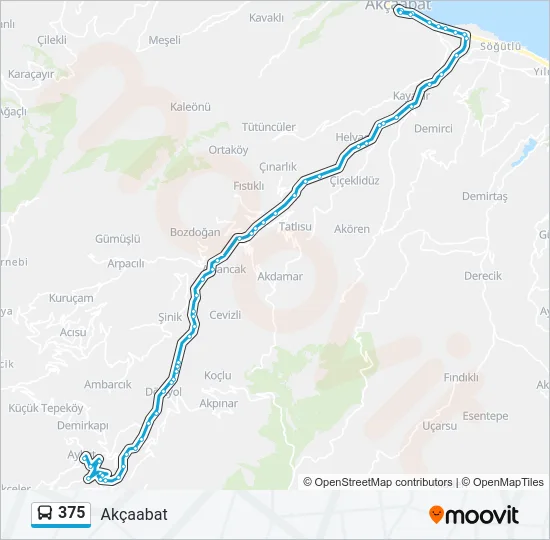 375 Bus Line Map