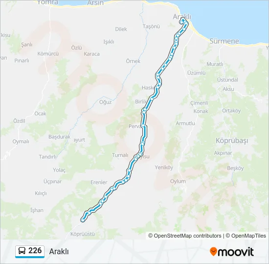 226 Bus Line Map
