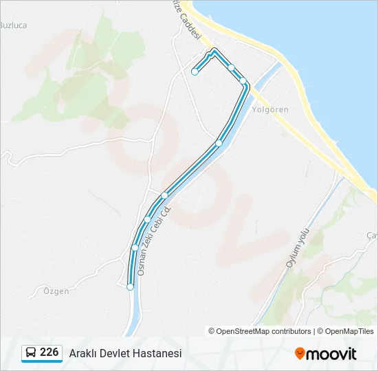 226 Bus Line Map