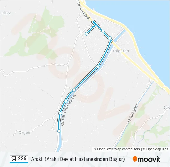 226 Bus Line Map