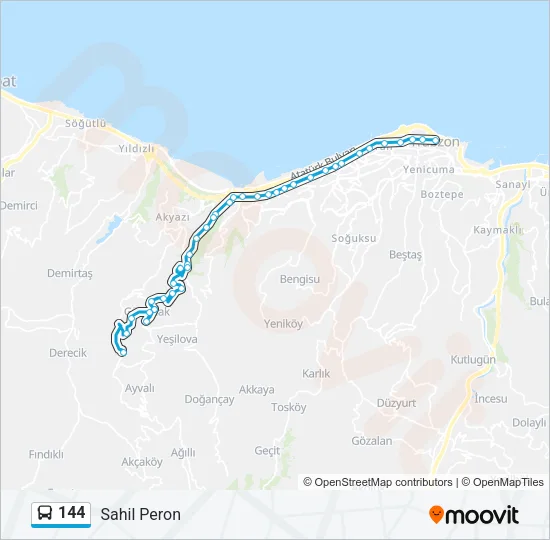 144 Bus Line Map